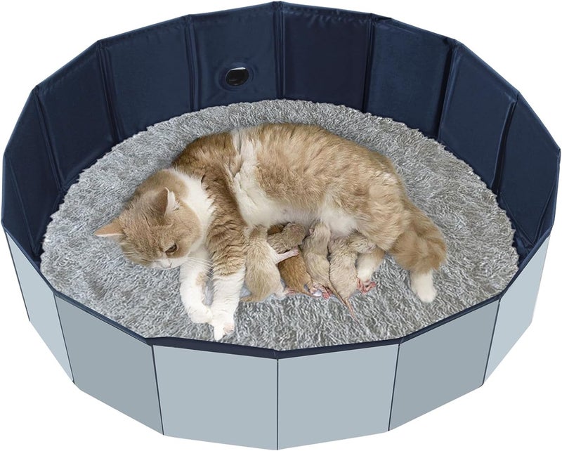 HALAGAS Cat Birthing Box,Whelping Box for Cats,Cat Birthing Nesting Boxs,Whelping Pool,Pet Birth Supplies,Foldable Cates Bath Pool,Convenient Storage, Easy to Clean，Can be Used Indoors or Outdoors - Image 1